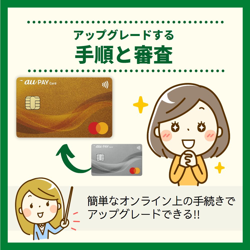 au PAYカードからau PAYゴールドカードへアップグレードする手順と審査