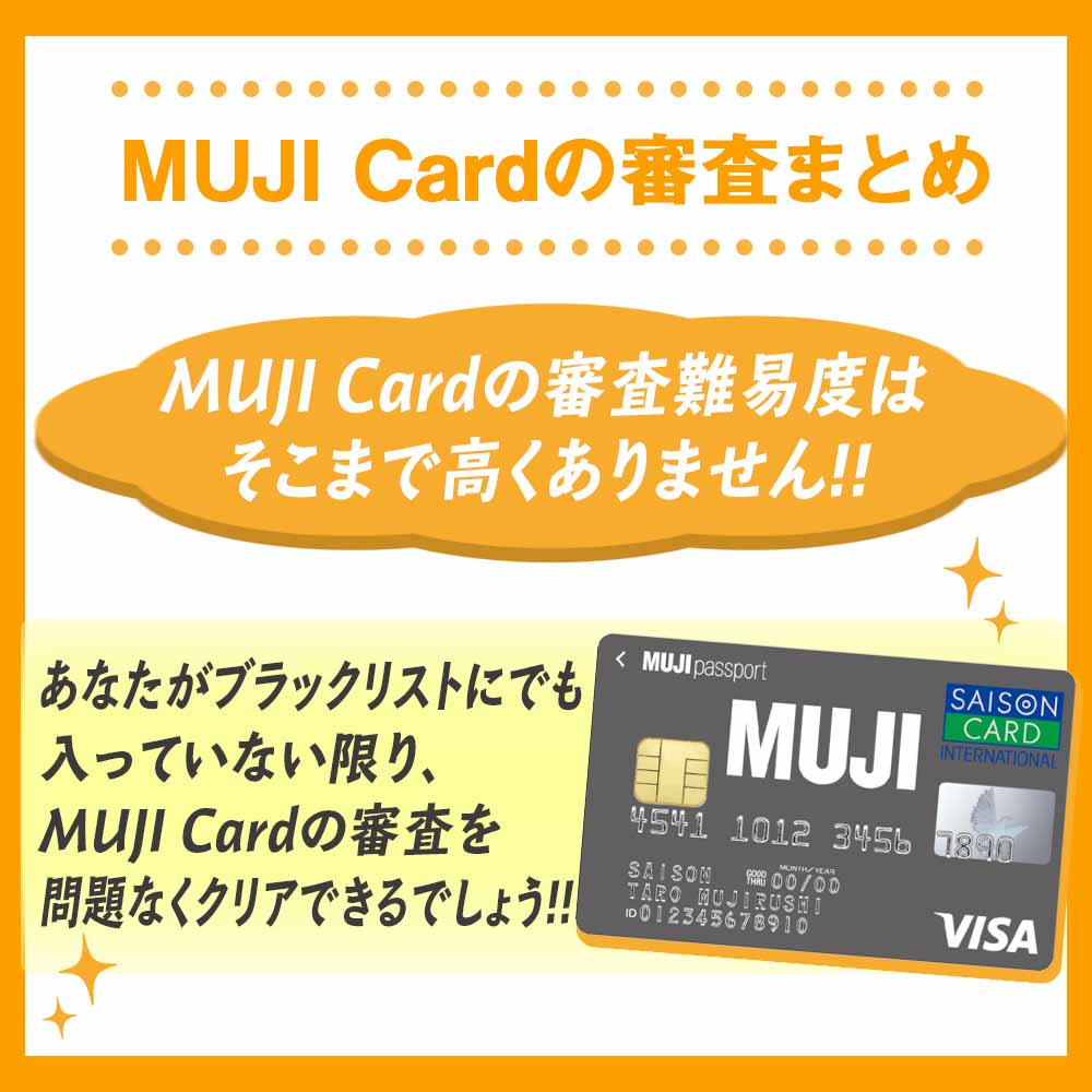 MUJI Cardの審査まとめ