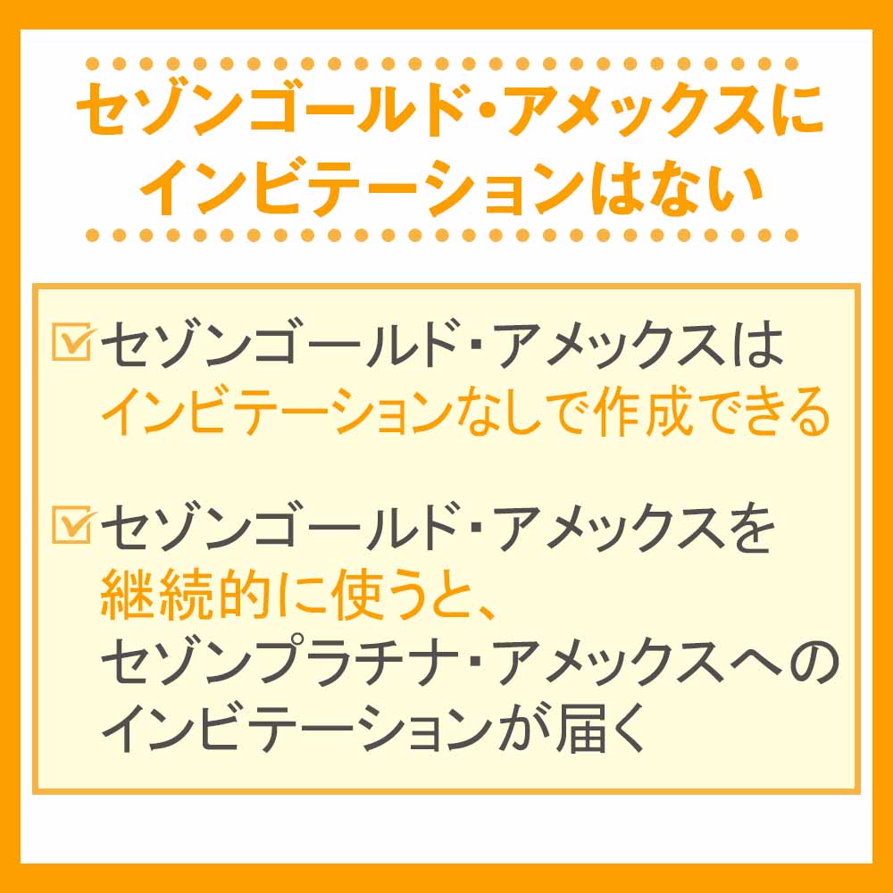 セゾンゴールド・アメックスにインビテーションはない