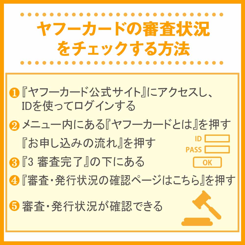 ヤフーカードの審査状況をチェックする方法