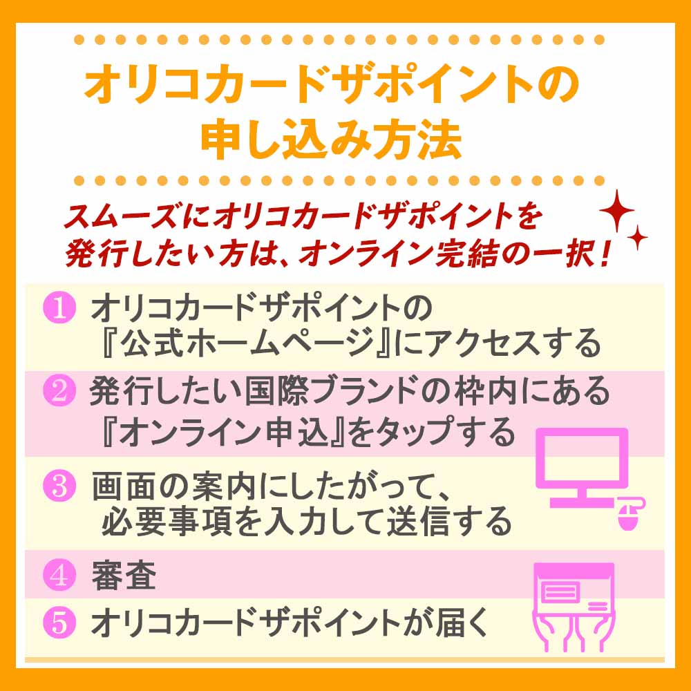 オリコカードザポイントの申し込み方法