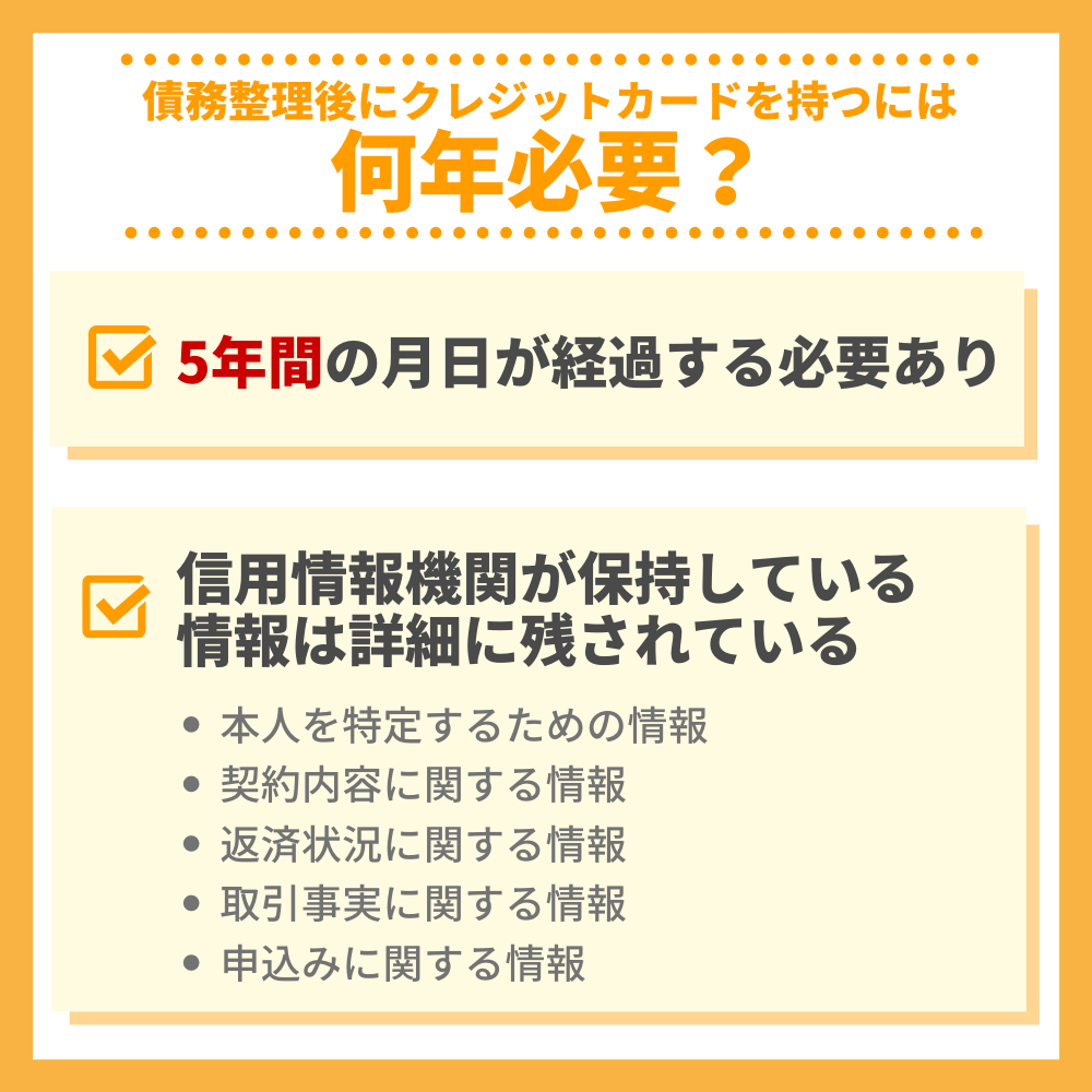 債務整理後にクレジットカードを持つには何年必要？