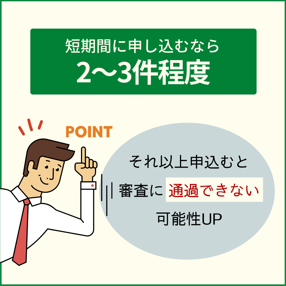 クレジットカードを短期間に申し込むなら2～3件程度に抑えよう