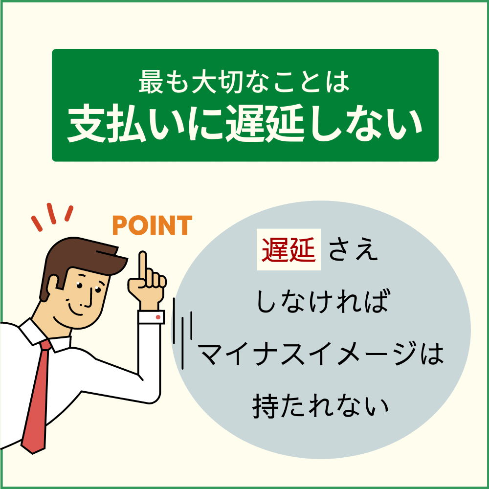 最も大切なことは支払いに遅延しないこと