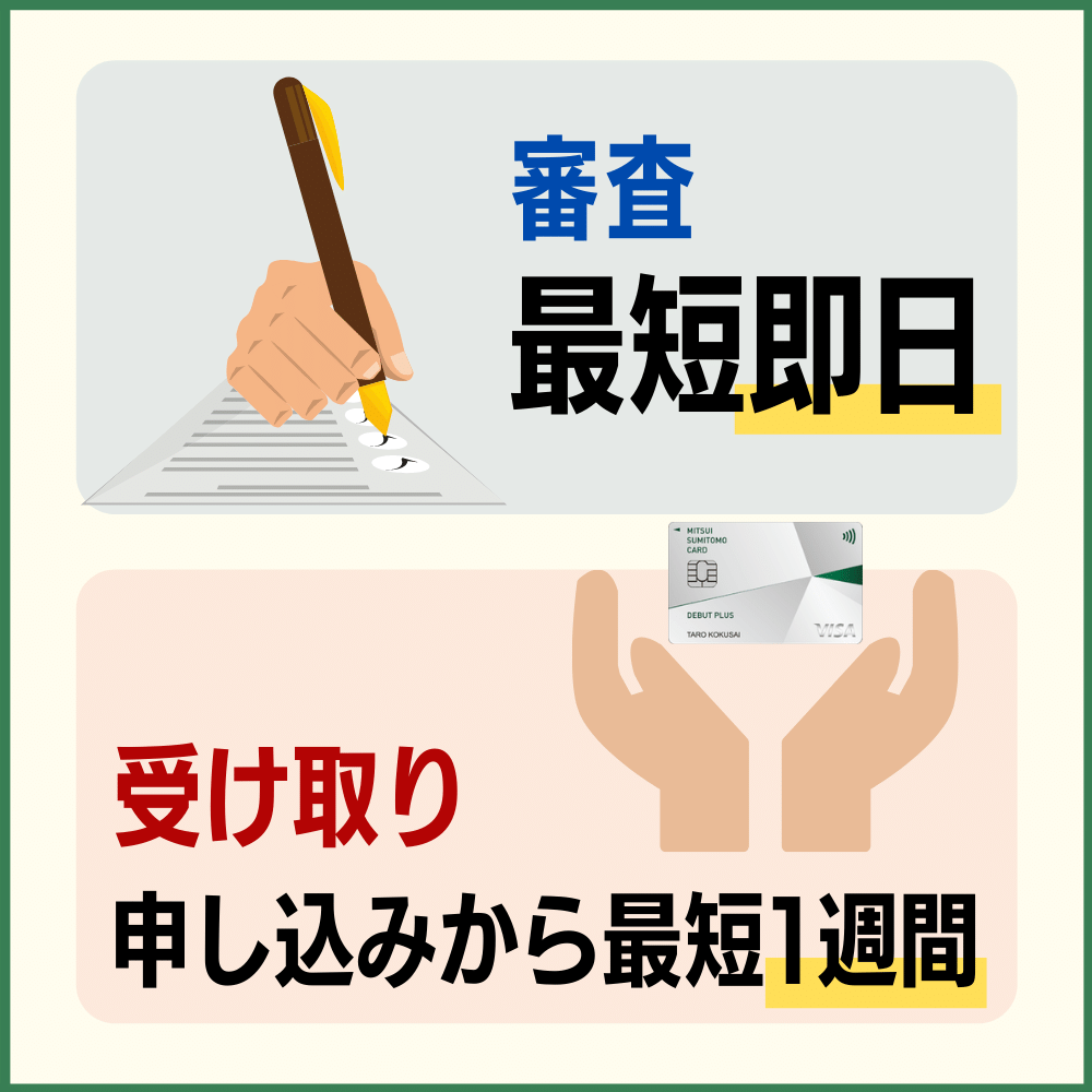 三井住友カード デビュープラスは最短1週間で届く