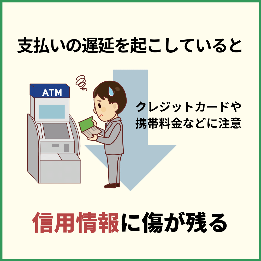 クレジットカードや携帯料金などで、支払いの遅延を起こさない