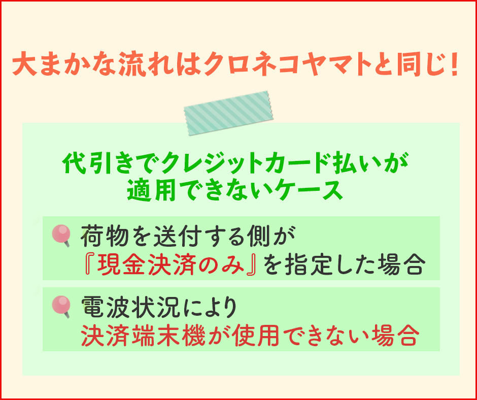 代引きでクレジットカード払いを利用する方法〜佐川急便編〜