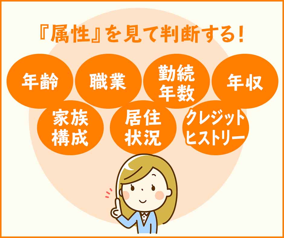 年収の多寡や職業などの属性情報が重要