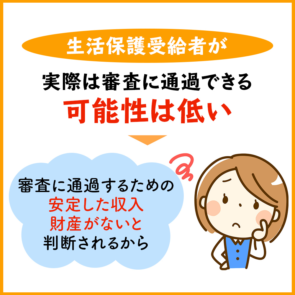 生活保護受給者がクレジットカードの入会審査に通過する可能性はあるが確率は低い