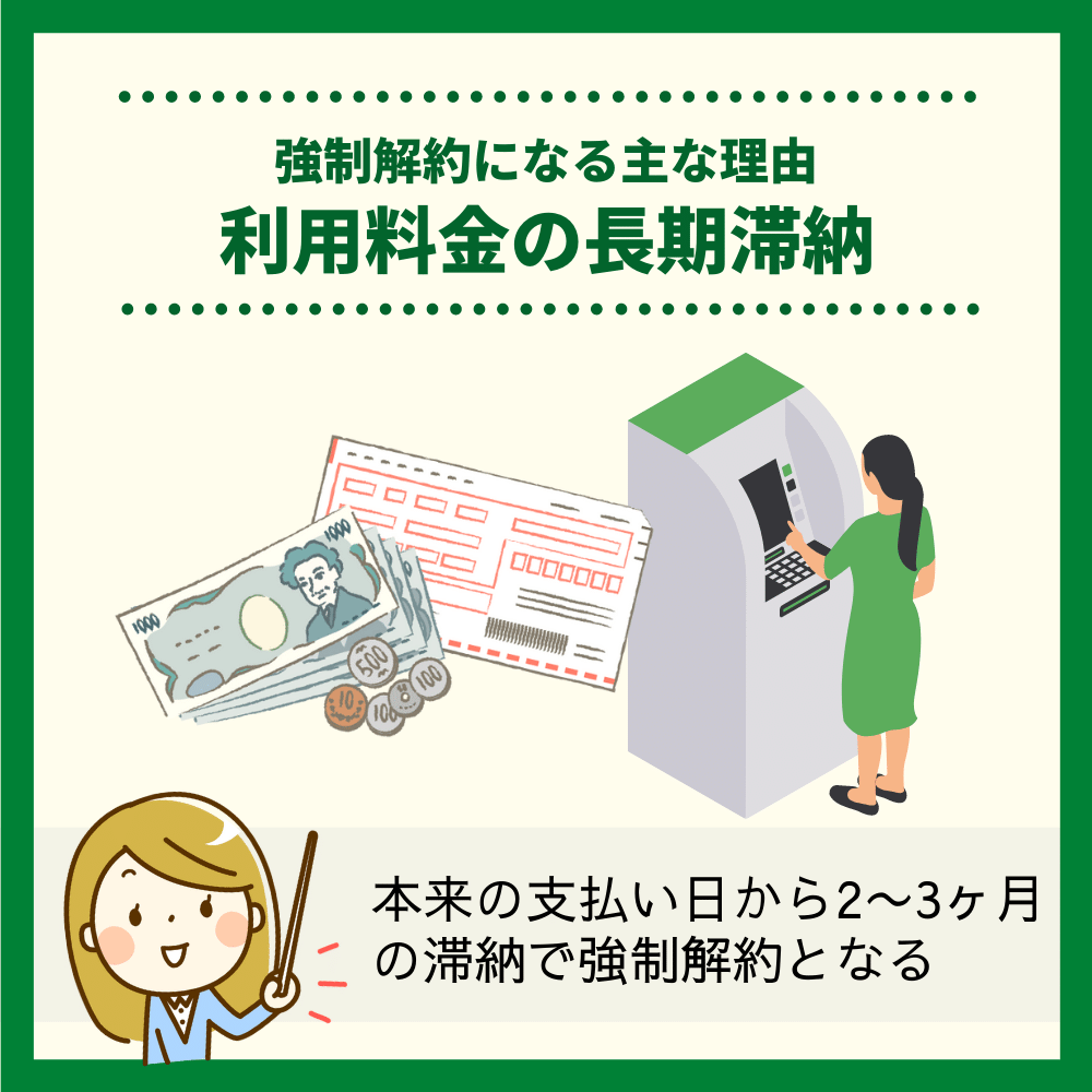 クレジットカードの利用料金の長期滞納