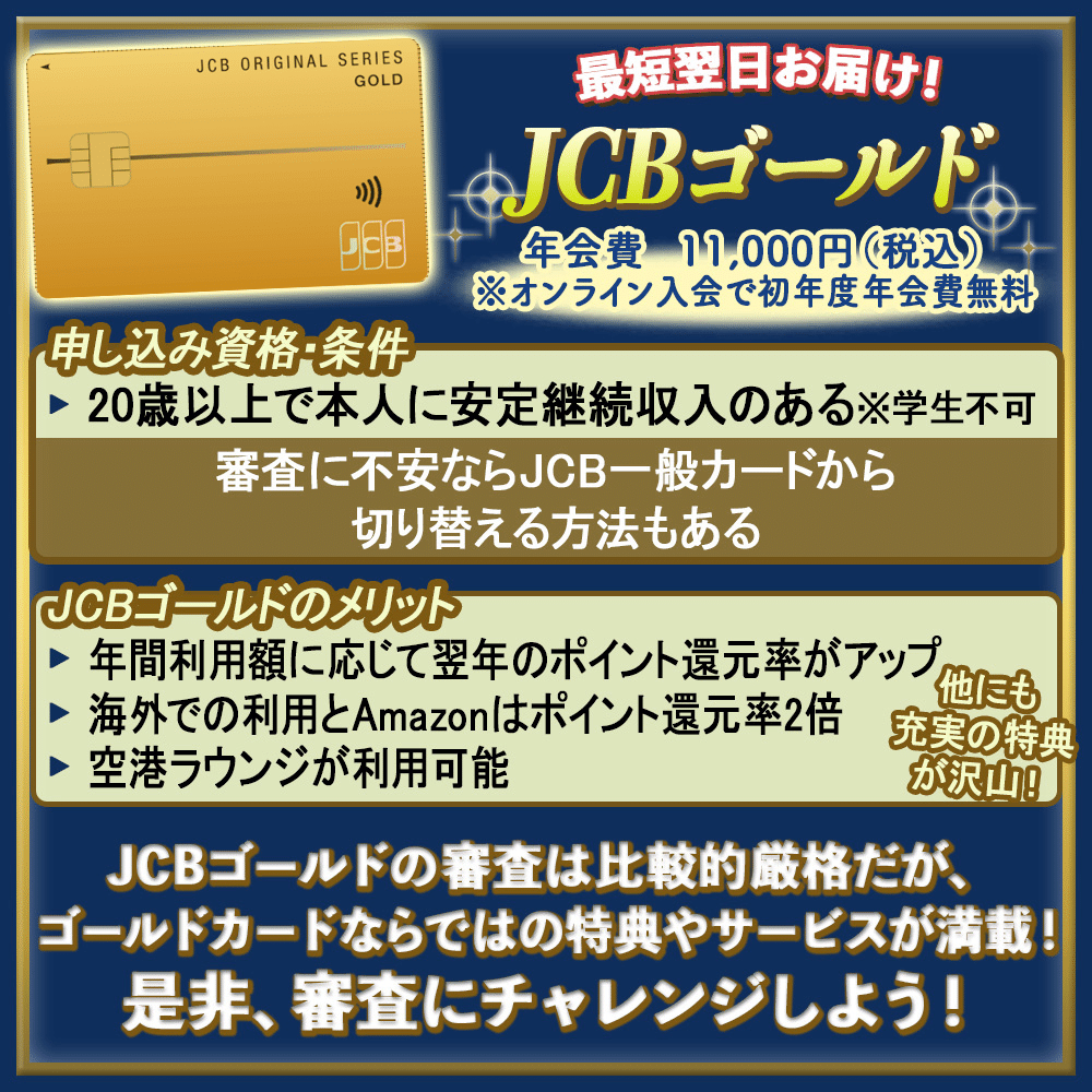 JCBゴールドの特典説明