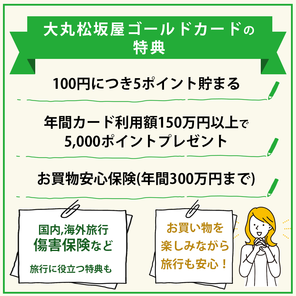 大丸松坂屋利用者に必須な大丸松坂屋ゴールドカードの特典