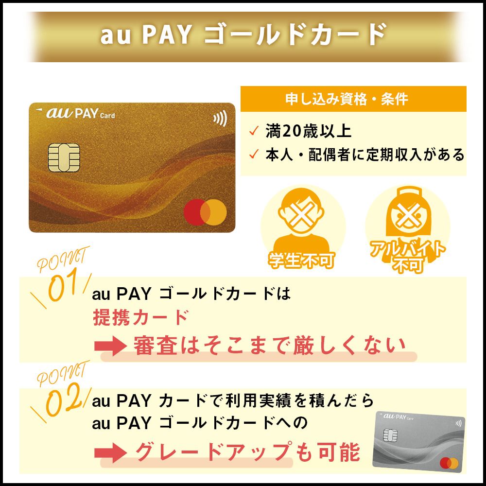 au PAY ゴールドカードの審査基準や難易度は？審査に突破する為のチェックポイントや時間を解説！