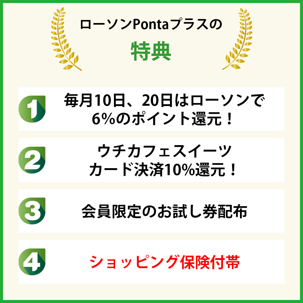 Pontaポイントがザクザク貯まるローソンPontaプラスの特典