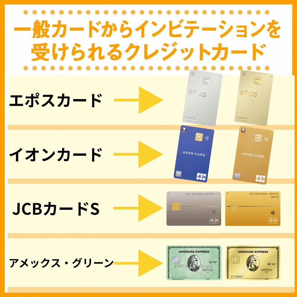 一般カードからインビテーションを受けられるクレジットカード