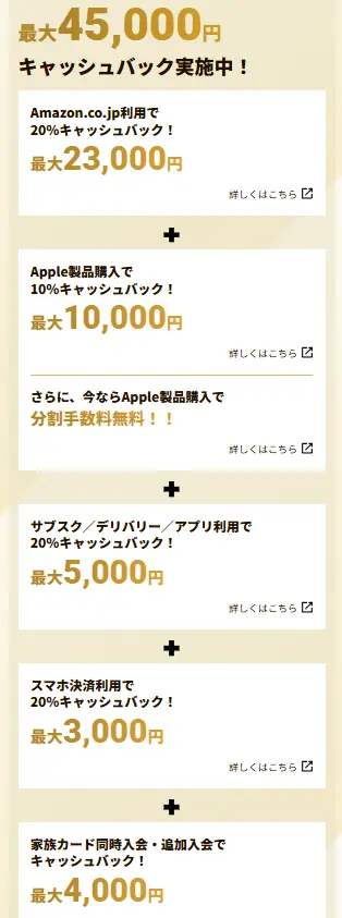 JCBゴールドの新規入会＆利用で最大45,000円キャッシュバックキャンペーン実施！