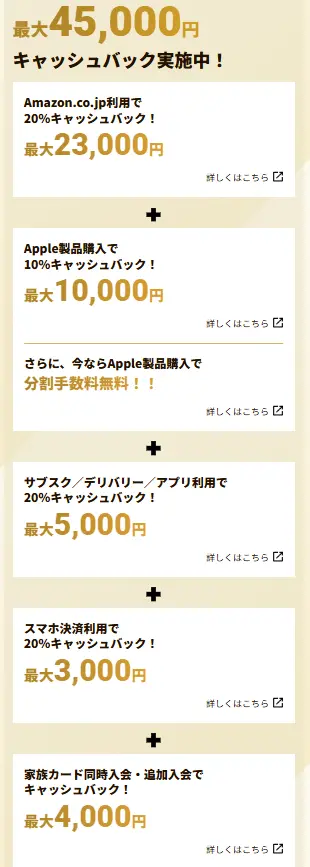 JCBゴールドの新規入会＆利用で最大45,000円キャッシュバックキャンペーン実施！